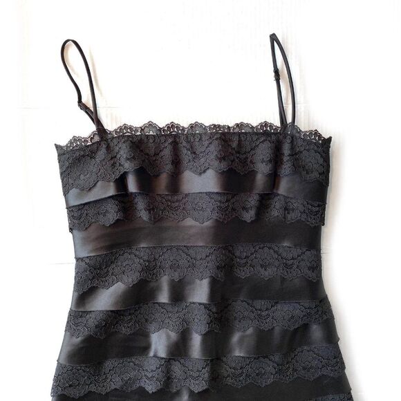 Tadashi Shoji Satin & Lace Cocktail Dress - Picture 3 of 10